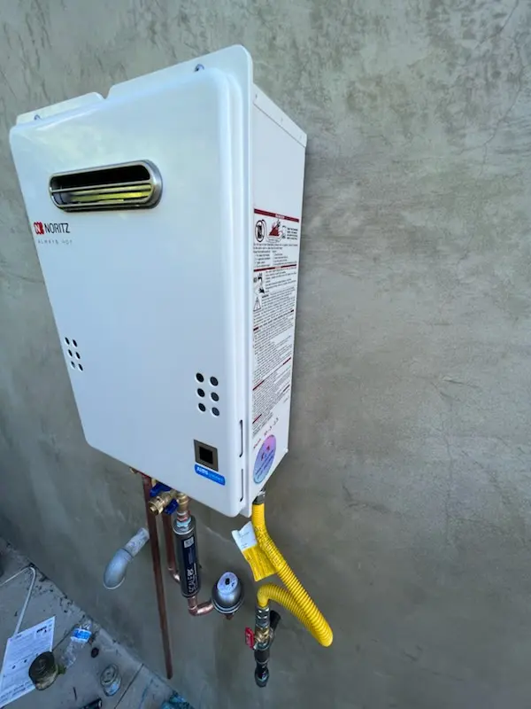 Tankless water heater installation for Wilson homes